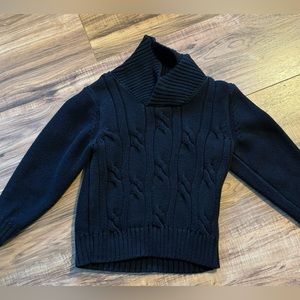 Boys Black Cable Knit Sweater (4T)